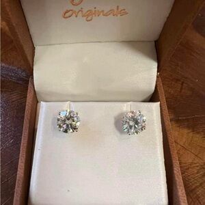 💎 NEW Lilly Beck Originals 3 Ct tw Moissanite 14K Studs